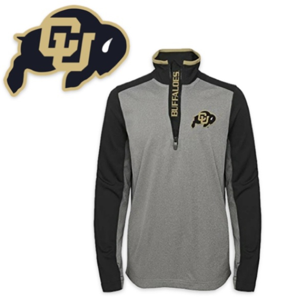NWT [Gen2] Colorado Buffaloes NCAA 1/4 Zip Pullover Sweatshirt Top Youth M 10/12